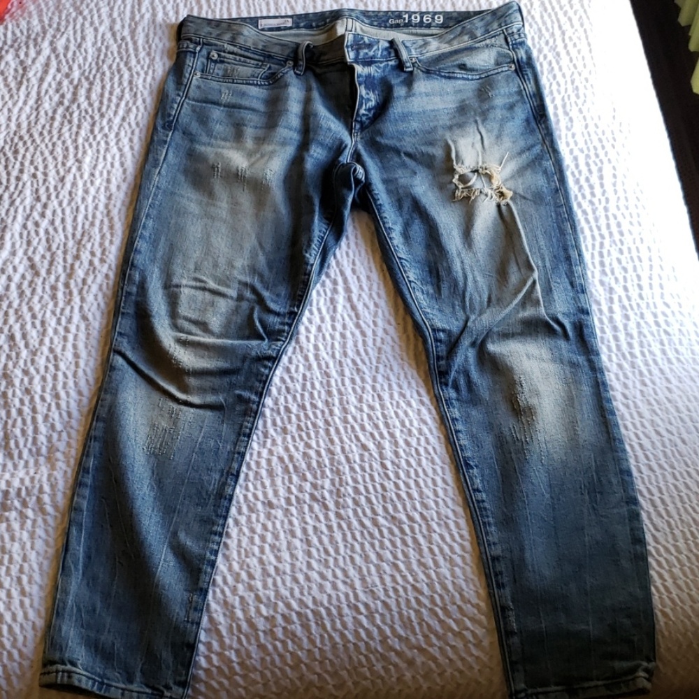 GAP 1969 Always skinny Distressed Denim Jeans